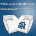 thumbnail image 2 of 10pcs Dust Bags Compatible with Miele Gn 3d Vacuum Cleaner Complete C3, Complete C2, Classic C1, S40, 2 of 5