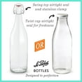 thumbnail image 6 of Le Parfait Swing Top Bottles - 500ml French Glass Preserving Bottles w/ Stainless Steel Hinged Stopper, 16oz/Pint (Pack of 3), 6 of 6