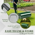 thumbnail image 6 of 24" Lawn Roller, Lawn Roller Water Filled, Hand Roller with U-shaped Handle, for Garden, Farm, Park, Green and Black, 6 of 9