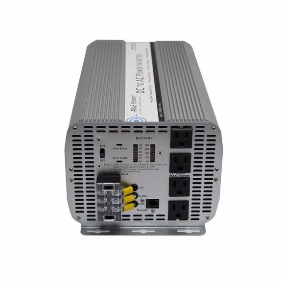 AIMS Power 5000W Modified Sine Power Inverter 24VDC to 120VAC for Heavy Loads, Homes, and Tools