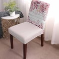 thumbnail image 2 of Dining Chair Covers Set of 4,Rustic Blue Ombre Eucalyptus Leaf Universal Stretch Kitchen Seat Covers Parsons Chair Protector Slipcover for Home Restaurant Party Decor,Leaves on White Wood Plank, 2 of 6