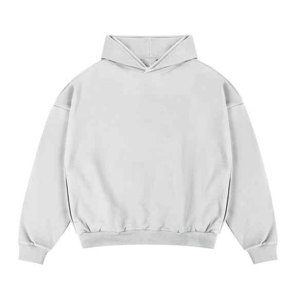 Chiccall Mens Fleece Lined Hoodie Loose Fit Solid Color Long Sleeve Hooded Sweatshirts Fashion Casual Athletic Pullover