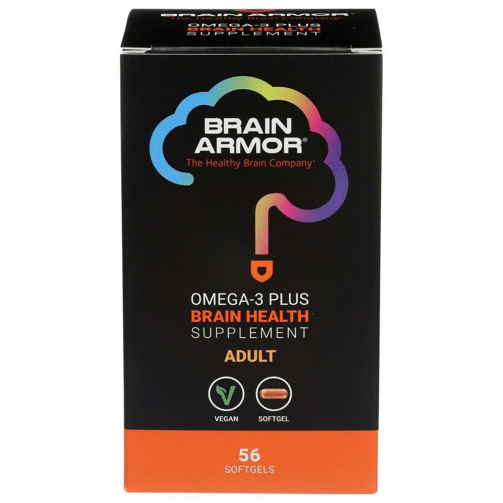 Brain Armor Omega 3 Plus Adult Brain Health Supplement Vegan Softgel