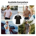 thumbnail image 5 of Rateoe Gold Spiders And Cobwebs Pattern Men's Short Sleeve Polo Shirts, Golf Polo Shirts Short Sleeve Performance Moisture Wicking Dry-X-Large, 5 of 6