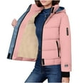 thumbnail image 2 of Homenesgenics Winter Jackets Plus Size ! Women's Plush Jacket Short Clothes Fleece Jacket with Added Velvet and Thick Coat Puffer Quilted Down Jacket Pink XXL, 2 of 7