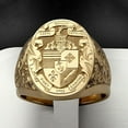 thumbnail image 3 of Crown Lion Carving Filled Royal Ring for Men Finger Bands Cool Masculine 14K Yellow Gold Trendy Jewelry, 3 of 7