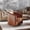Brown Faux Leather, variant on EMMA + OLIVER Traditional Foam Polyester Steel Swivel Barrel Accent Chair, Gray