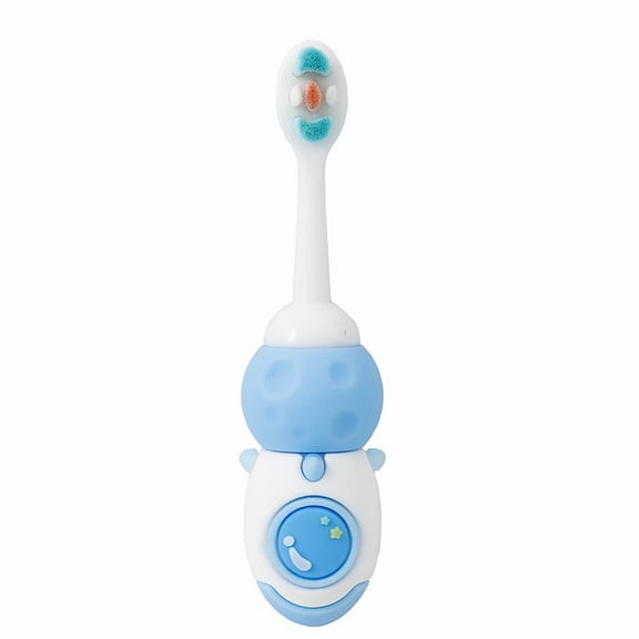Cepillo de dientes de silicona para niños con forma de calabaza, cerdas suaves, diseño de dibujos animados Space Dream, para niños de 1 a 14 años, limpieza profunda sin caries
