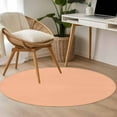 thumbnail image 5 of Peach Fuzz 3ft Round Rug, Farmhouse Solid Orange Color Modern Art Non-Skid Rubber Backing Large Area Rugs - Living Room Bedroom Home Office, Indoor Floor Mat Carpets Washable Rug, 5 of 9