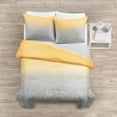 thumbnail image 4 of Glitter Ombre Metallic Print Comforter Yellow/Gray 3Pc Set Full/Queen, 4 of 11
