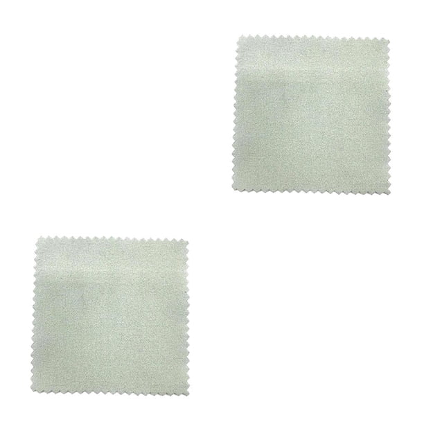 Bewildely Paño de limpieza de joyas de oro de 100 piezas, arete de doble cara, suministros de mantenimiento de limpieza brillante, gris claro Gris claro 2piezas