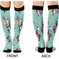 thumbnail image 2 of FREEAMG 1 Pairs Cute Panda Compression Socks for Women Men Knee High Stocking for Running,Athletic,Medical, 2 of 7