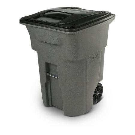 Toter 96 Gallon Trash Can Graystone with Wheels and