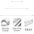 thumbnail image 4 of Extensor de collar de plata de ley 925 Extensores de cadena de collar de plata de ley para collares 2 4 6 pulgadas, 4 of 5