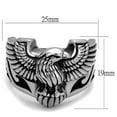 thumbnail image 2 of High polished (no plating) Stainless Steel Ring with Epoxy in Jet for Women Animals Theme Jet Stone Color Style TK2319 Size 10, 2 of 4