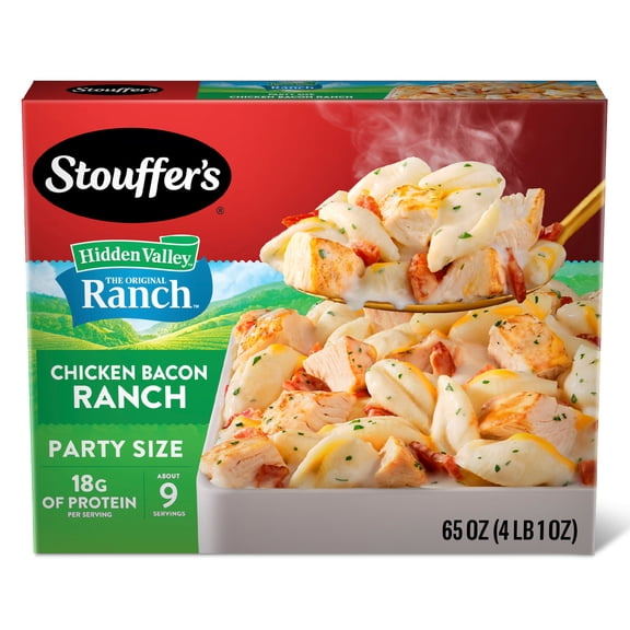 Stouffer's Hidden Valley Chicken Bacon Ranch, Frozen Protein Dinners, Party Size Frozen Meals 4.063 lb.