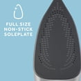 thumbnail image 3 of Sunbeam 1700W Steam Iron, Retractable Cord, Shot of Steam Feature, Blue and White Finish, 3 of 10