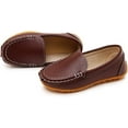 thumbnail image 4 of Boys Girls Leather Loafers Slip-On Oxford Flats Boat Dress Schooling Daily Walking Shoes(Toddler/Little Kids), 4 of 7