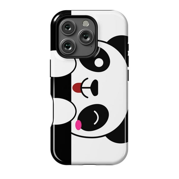 Panda Love Cute Cartoon Animal Graphic Phone Case with iPhone 11 to 16 Pro Max