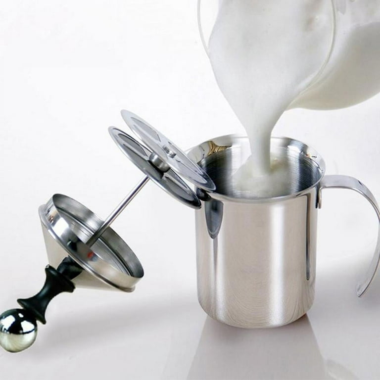 Cappuccino Kitchen Accessories Foamer Creamer DIY Double Mesh Manual Milk  Frother Coffee Maker Steel Stainless
