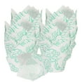 thumbnail image 1 of Uxcell 200 Pcs Moldes de Hornear Tulipán para Cupcakes Muffins Envolturas de Papel a Prueba de Grasa para Fiesta Cumpleaños, Blanco/Verde, 1 of 5