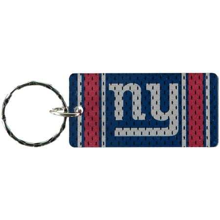 - New York Giants Jersey Printed Acrylic Team Color Logo Keychain - No Size