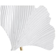 thumbnail image 4 of 14" x 24" Gold Metal Curved Ribbed Leaf Sculpture with White Accent, by DecMode, 4 of 12