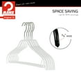 thumbnail image 3 of Mawa by Reston Lloyd Silhouette Series Non-Slip Space Saving Hanger with Pant Bar/Skirt Hook, Style 41/FRS, Set of 5, White, 3 of 7