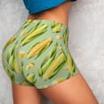 thumbnail image 2 of Sikiie Fresh Sweet Corn Print Workout Shorts Women Scrunch Butt Gym Shorts Seamless High Waist Tummy Control Yoga Biker Athletic Shorts, 2 of 5