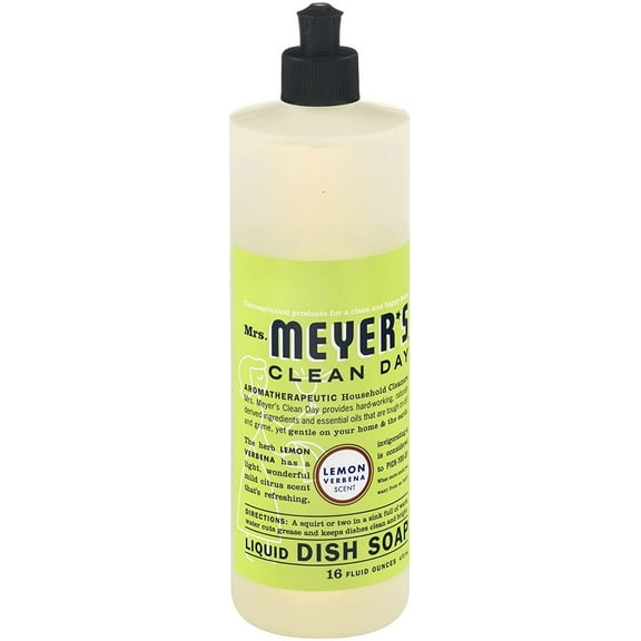 Mrs. Meyer's Clean Day Dish Soap, Lemon Verbena, 16-Ounce Bottles Case of 18
