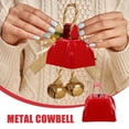 thumbnail image 4 of Troglfold Cow Bells 2pcs Cow Bells Noise Makers Decorative Cowbells With Handle For Celebration,2.91"X2.76"X2.36", 4 of 11