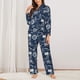 thumbnail image 2 of Fotbe Sailing Cruises Nautical Conjunto de Pijama de Manga Larga para Mujer con Estampado, Ropa de Dormir de 2 Piezas, Conjunto de Casa Suave y Cómodo con Bolsillos-X-Large, 2 of 7