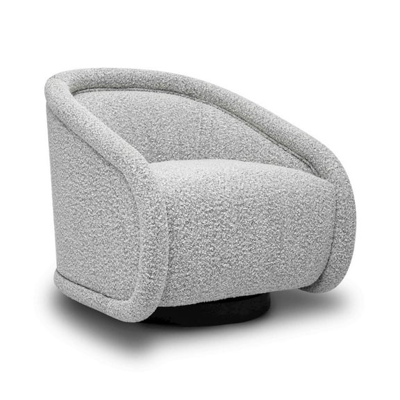 TOV Furniture Rory Grey Boucle Swivel Chair
