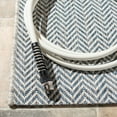 thumbnail image 4 of SAFAVIEH Courtyard Morven Chevron Stripes Indoor/Outdoor Runner, 2'3" x 16', Grey/Navy, 4 of 7