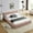 Pink, variant on Queen Size Platform Bed, Upholstered Chenille Floor Bed with Channel Tufted and Thick Fabric, Cloud Soft Padded Grounded Bed with Solid Frame, No Box Spring Needed, Dark Grey