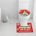 thumbnail image 5 of Christmas Washable Bathroom Rugs Set, Bath Mats Non Slip for Christmas Decor, Xmas Bath Mat & Toilet Seat Cover, Toilet Mat U Shape for Bathroom (A), 5 of 6