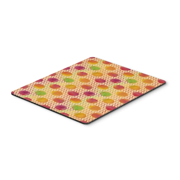 Watercolor Rainbow Dots and Sqiggles Mouse Pad Hot Pad or Trivet