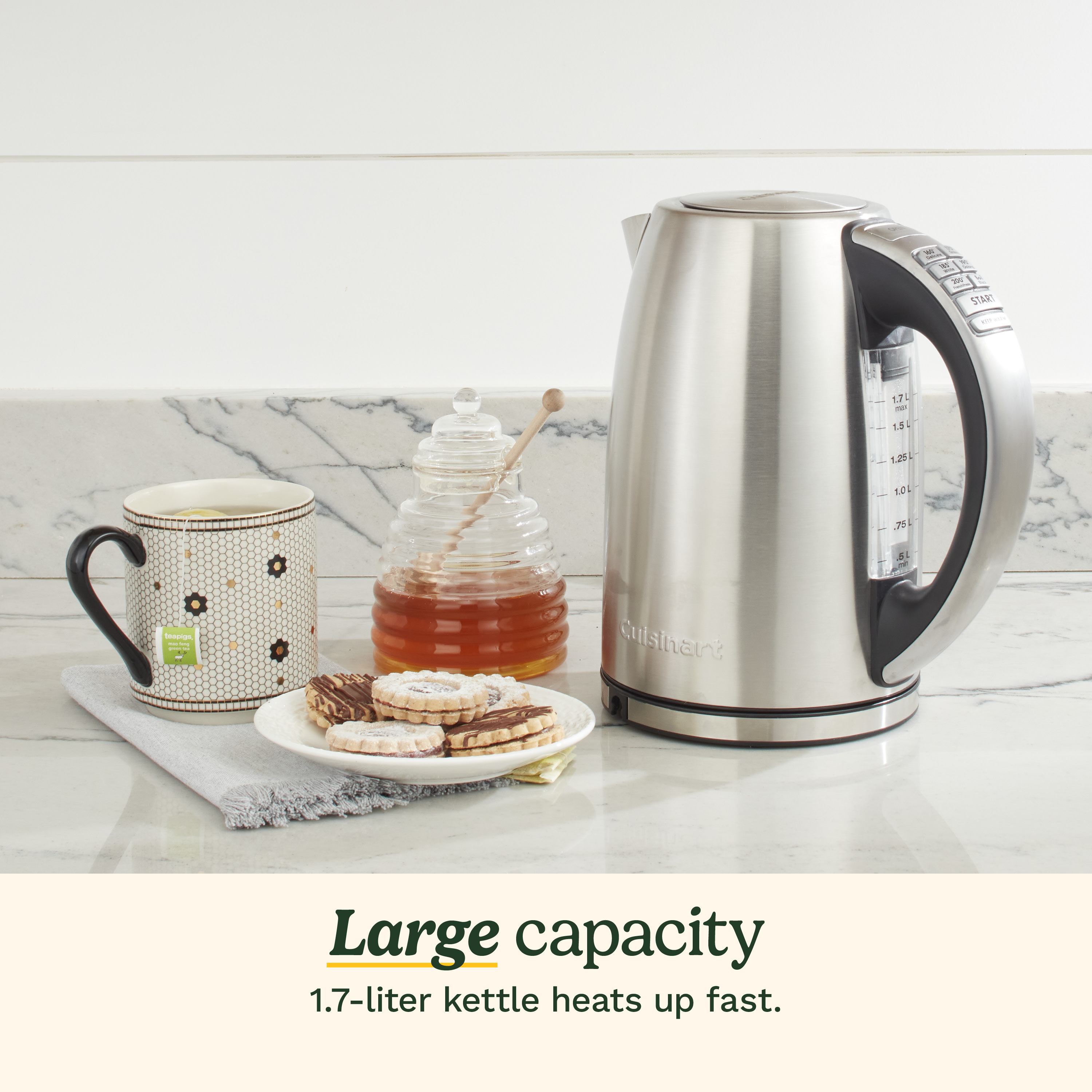 Cuisinart PerfecTemp Cordless Electric Kettle, Silver photo 7
