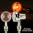 thumbnail image 2 of 4 Pc 12V Universal Motorcycle Cat Eye Turn Signal Indicator Light Amber Lamp 12V, 2 of 7