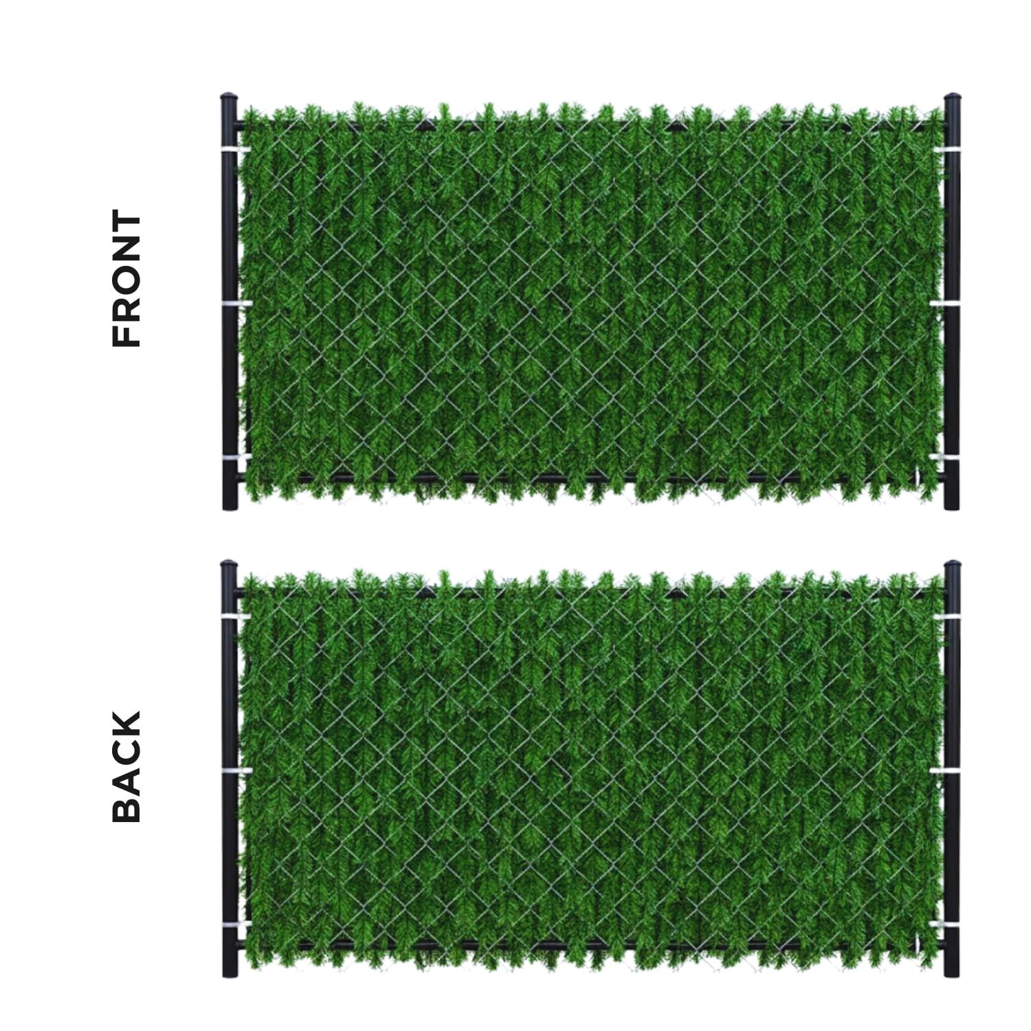 Chain Link Fence PVC Conifer Hedge Privacy Slats, 6 ft, 82 Pack