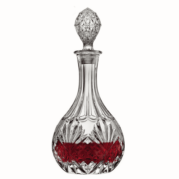 Whiskey Decanter with Airtight Stopper, Liquor Decanter, 27oz Lead-Free Crystal Wiskey Brandy Vodka Bourbon Decanter for Gift, Home, Bar, Party Decor, Clear