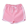 thumbnail image 2 of Tfken Summer Shorts For Girls Elastic Waist Patchwork Athletic Shorts Casual Daily Wear Toddler Comfortable Clothes White Size 3-4 Years, 2 of 7