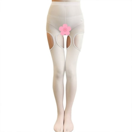 

Cathalem Womens Thick Tights Women s Velvet Any Cut Open Gradient Color Candy Color Thin Pantyhose Nylons for Women Socks White A
