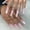 Coffin pink, variant on Christmas Decoration Fofosbeauty 24pcs Press on False Nails, Long Coffin Fake Nails, Shine Stone Rosy Marble