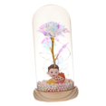 thumbnail image 1 of Flor preservada en cúpula de cristal para ella. Regalo de rosa para el Día de la Madre. Padre e hija, 1 of 9