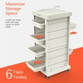 thumbnail image 3 of TASALON Upgrade Salon Trolley Cart with Wheels for Salon Station, 6 Drawer Salon Rolling Cart for Extra Storage, Multipurpose Salon Cart, Beauty Cart, Tattoo Cart, Hair Cart for Hair Stylist - White, 3 of 7