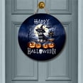 thumbnail image 2 of Happy Halloween Schnauzer Witch Pumpkins Bats Round Wood Sign Miniature Schnauzer Dog Lover Hanging Wall Home Decor - 13012, 2 of 5
