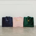 thumbnail image 2 of Weddingstar Large Personalized Velvet Tote Bag - Navy Blue, 2 of 6