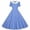Blue#01, variant on Jinhomg Girls 1950s Vintage Short Sleeve Dress Peter Pan Collar Plaid A Line Dress Retro Buttons Trim Swing Midi Dress Cocktail Party Evening Prom Gown 5-14 Years Red