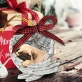 thumbnail image 3 of Pug Christmas Ornament – Holiday Dog Memorial Gift & Wooden Xmas Tree Hanging Décor, 3 of 3